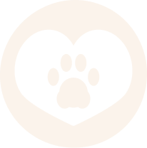 Heart with a paw print inside